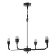 Dar-PAD0422 - Padme - Base Only - Satin Black 4 Light Pendant