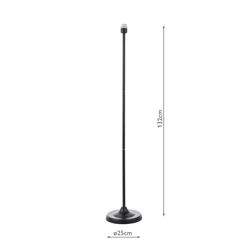 Dar-PAD4922 - Padme - Base Only - Satin Black Floor Lamp