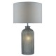 Dar-PAM4239 - Pamplona - Grey Ribbed Glass Table Lamp with Grey Shade