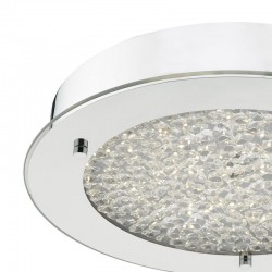 Peta - Bathroom Small LED Crystal with Chrome Ceiling Lamp