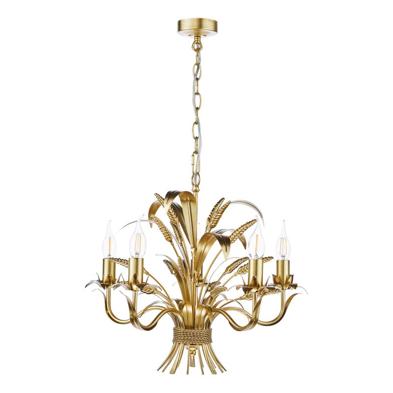 Dar-PHA0535 - Phaedra - Gold 5 Light Centre Fitting