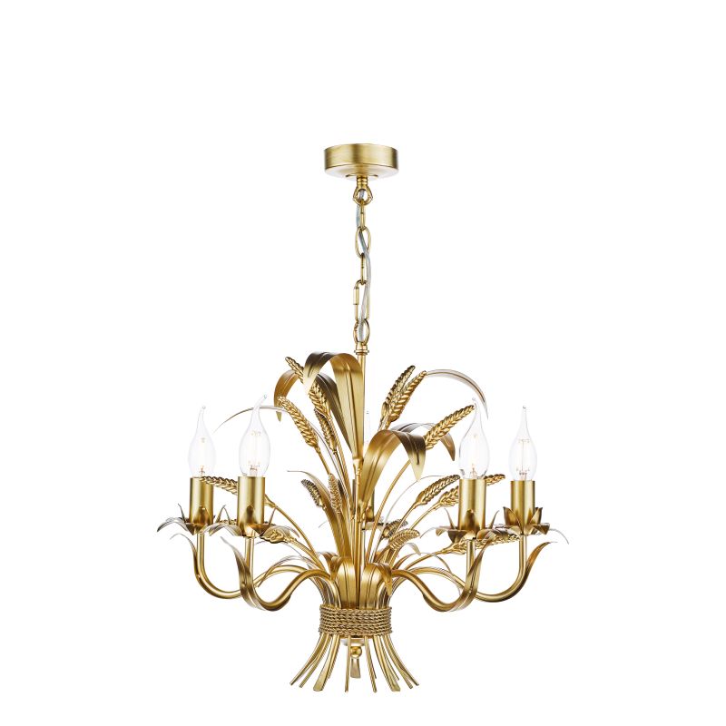 Dar-PHA0535 - Phaedra - Gold 5 Light Centre Fitting