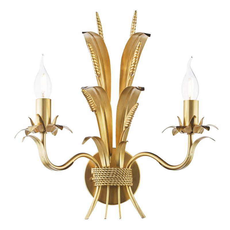 Dar-PHA0935 - Phaedra - Gold 2 Light Wall Lamp