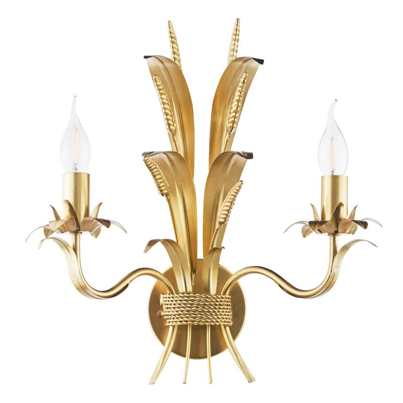 Dar-PHA0935 - Phaedra - Gold 2 Light Wall Lamp