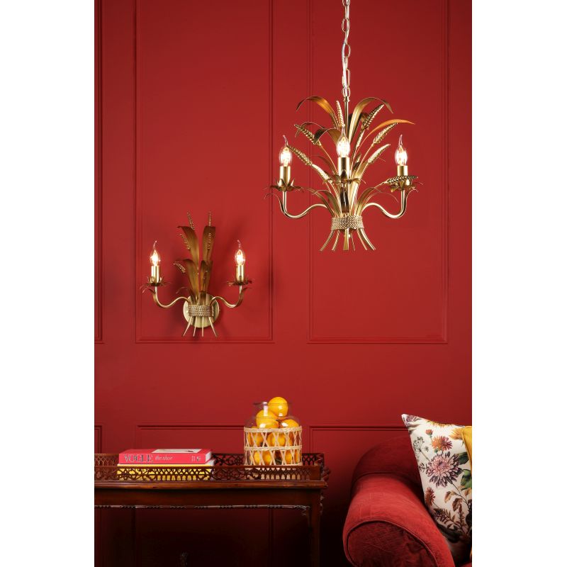 Dar-PHA0935 - Phaedra - Gold 2 Light Wall Lamp