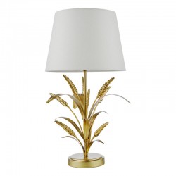Phaedra - Gold Table Lamp with Natural Linen Shade Phaedra - Gold Table Lamp with Natural Linen Shade