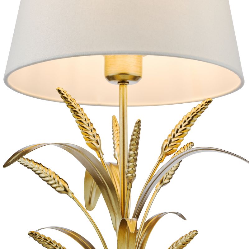 Dar-PHA4235 - Phaedra - Gold Table Lamp with Natural Linen Shade