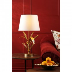 Phaedra - Gold Table Lamp with Natural Linen Shade Phaedra - Gold Table Lamp with Natural Linen Shade