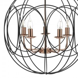Phoenix - Black & Copper 5 Light Pendant Phoenix - Black & Copper 5 Light Pendant