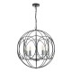 Ceiling Lights - Phoenix - Black and Chrome Globe 5 Light Hanging Pendant Dar-PHO0550 - Phoenix - Black and Chrome Globe 5 Light Hanging Pendant