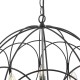 Dar-PHO0550 - Phoenix - Black and Chrome Globe 5 Light Hanging Pendant