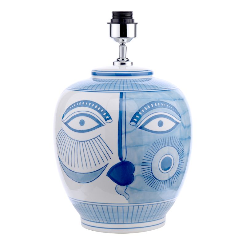 Dar-PIC4123 - Picasso - Base Only - Blue& White Hand Painted Table Lamp