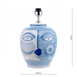 Picasso - Base Only - Blue& White Hand Painted Table Lamp Picasso - Base Only - Blue& White Hand Painted Table Lamp