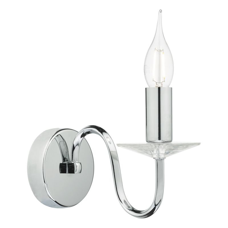Wisebuys-PIQ0750 - Pique - Polished Chrome with Crystal Wall Lamp