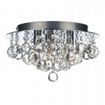 Pluto - Polished Chrome 3 Light Ceiling Lamp with Crystal Balls Pluto - Polished Chrome 3 Light Ceiling Lamp with Crystal Balls