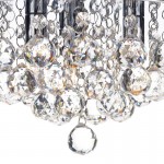 Pluto - Polished Chrome 3 Light Ceiling Lamp with Crystal Balls Pluto - Polished Chrome 3 Light Ceiling Lamp with Crystal Balls