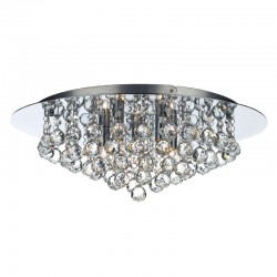 Pluto - Polished Chrome 5 Light Ceiling Lamp with Crystal Balls  Pluto - Polished Chrome 5 Light Ceiling Lamp with Crystal Balls