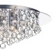 Dar-PLU5450 - Pluto - Polished Chrome with Crystal Balls 5 Light Ceiling Lamp