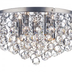 Pluto - Polished Chrome 5 Light Ceiling Lamp with Crystal Balls  Pluto - Polished Chrome 5 Light Ceiling Lamp with Crystal Balls