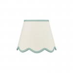 Poma - Shade Only - 25 cm Natural Linen with Blue Shade