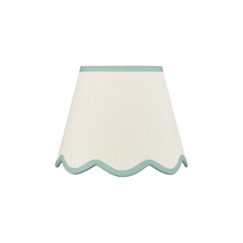 Dar_Vol3-POM1023 - Poma - Shade Only - 25 cm Natural Linen with Blue Shade