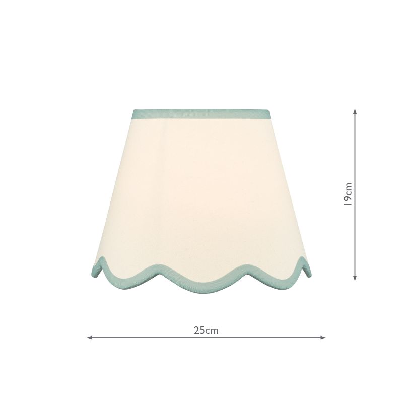 Dar_Vol3-POM1023 - Poma - Shade Only - 25 cm Natural Linen with Blue Shade