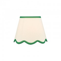 Poma - Shade Only - 25 cm Natural Linen with Green Shade
