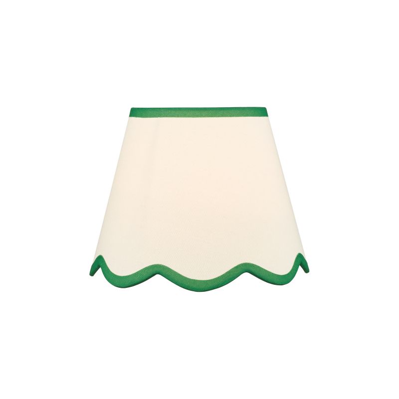 Dar_Vol3-POM1024 - Poma - Shade Only - 25 cm Natural Linen with Green Shade