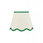 Poma - Shade Only - 25 cm Natural Linen with Green Shade