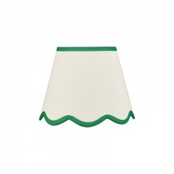 Poma - Shade Only - 25 cm Natural Linen with Green Shade