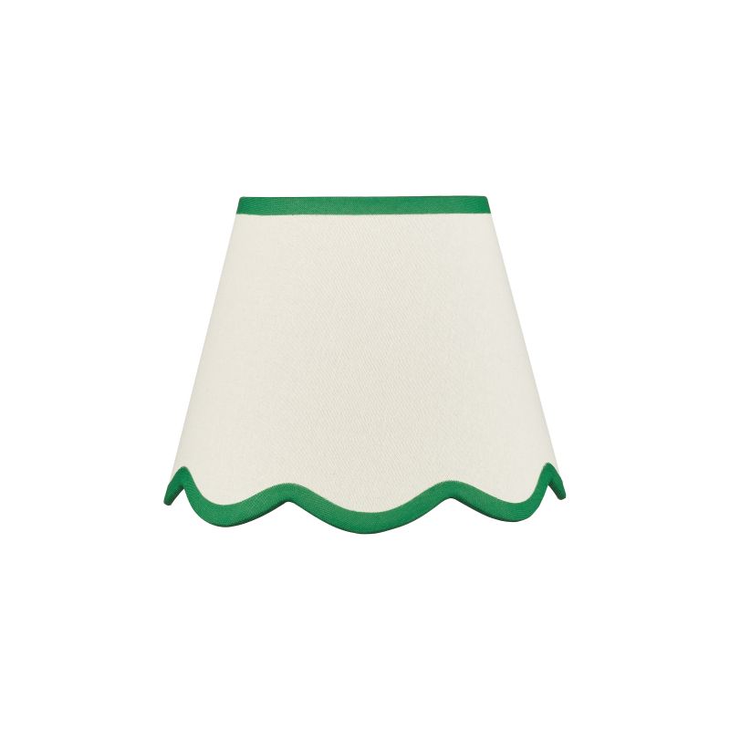 Dar_Vol3-POM1024 - Poma - Shade Only - 25 cm Natural Linen with Green Shade