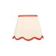Dar_Vol3-POM1025 - Poma - Shade Only - 25 cm Natural Linen with Red Shade