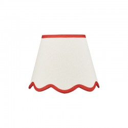 Poma - Shade Only - 25 cm Natural Linen with Red Shade