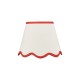 Dar_Vol3-POM1025 - Poma - Shade Only - 25 cm Natural Linen with Red Shade