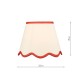 Dar_Vol3-POM1025 - Poma - Shade Only - 25 cm Natural Linen with Red Shade