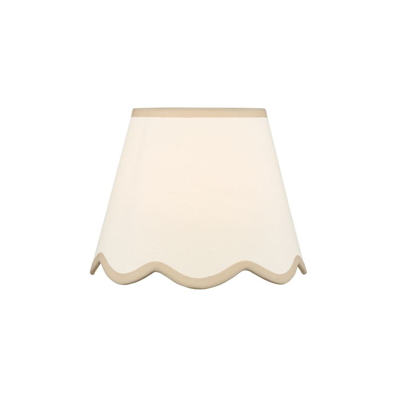 Dar_Vol3-POM1029 - Poma - Shade Only - 25 cm Natural Linen with Taupe Shade