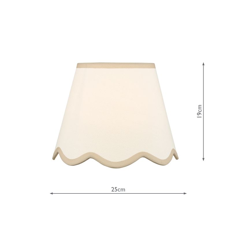 Dar_Vol3-POM1029 - Poma - Shade Only - 25 cm Natural Linen with Taupe Shade