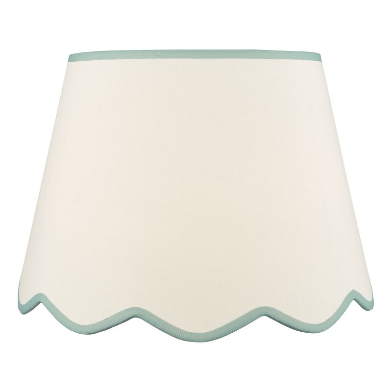 Dar_Vol3-POM1823 - Poma - Shade Only - 45 cm Natural Linen with Blue Shade