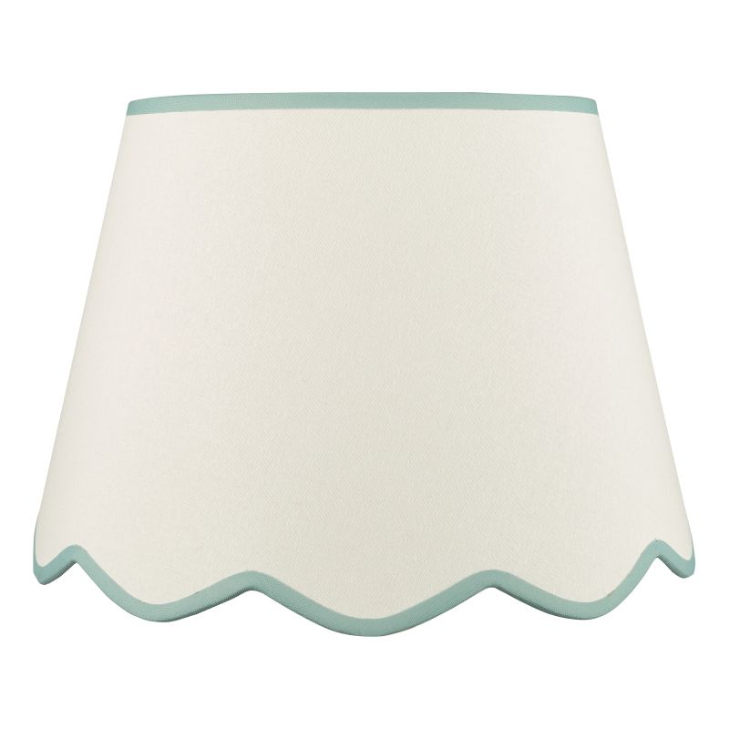 Dar_Vol3-POM1823 - Poma - Shade Only - 45 cm Natural Linen with Blue Shade