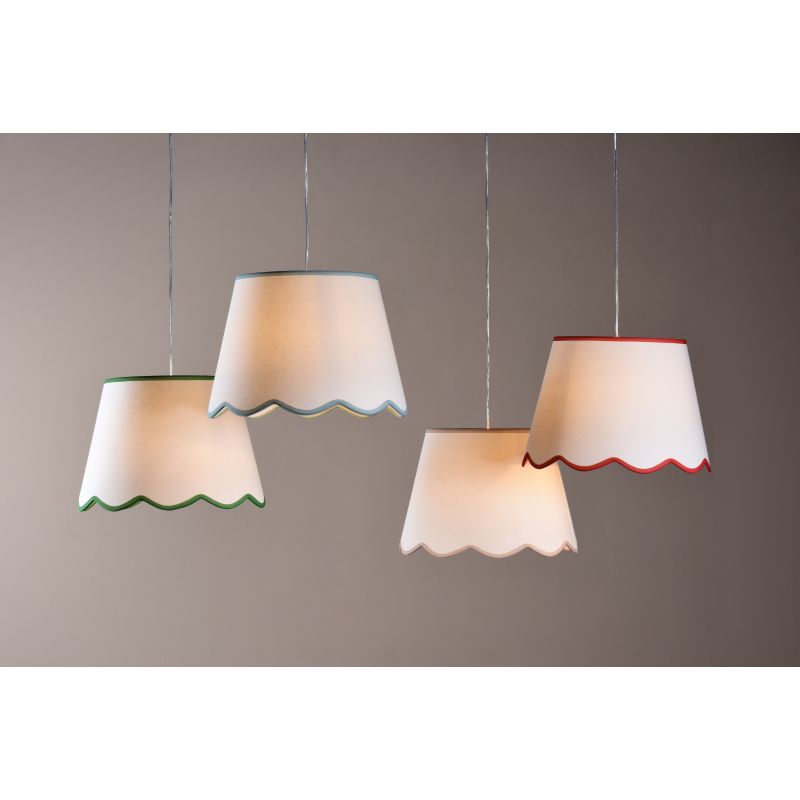 Dar_Vol3-POM1823 - Poma - Shade Only - 45 cm Natural Linen with Blue Shade