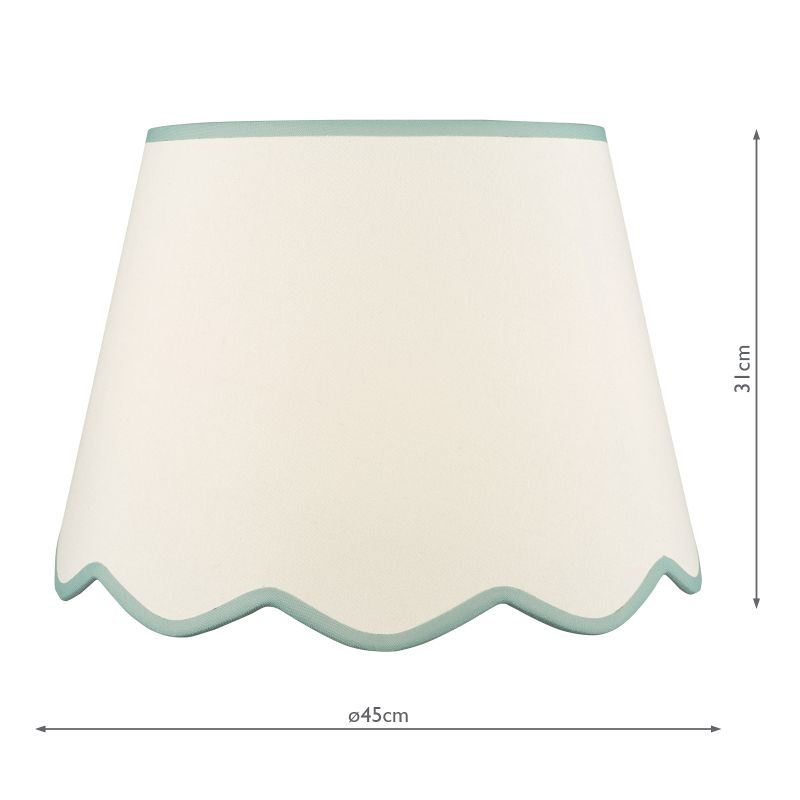 Dar_Vol3-POM1823 - Poma - Shade Only - 45 cm Natural Linen with Blue Shade