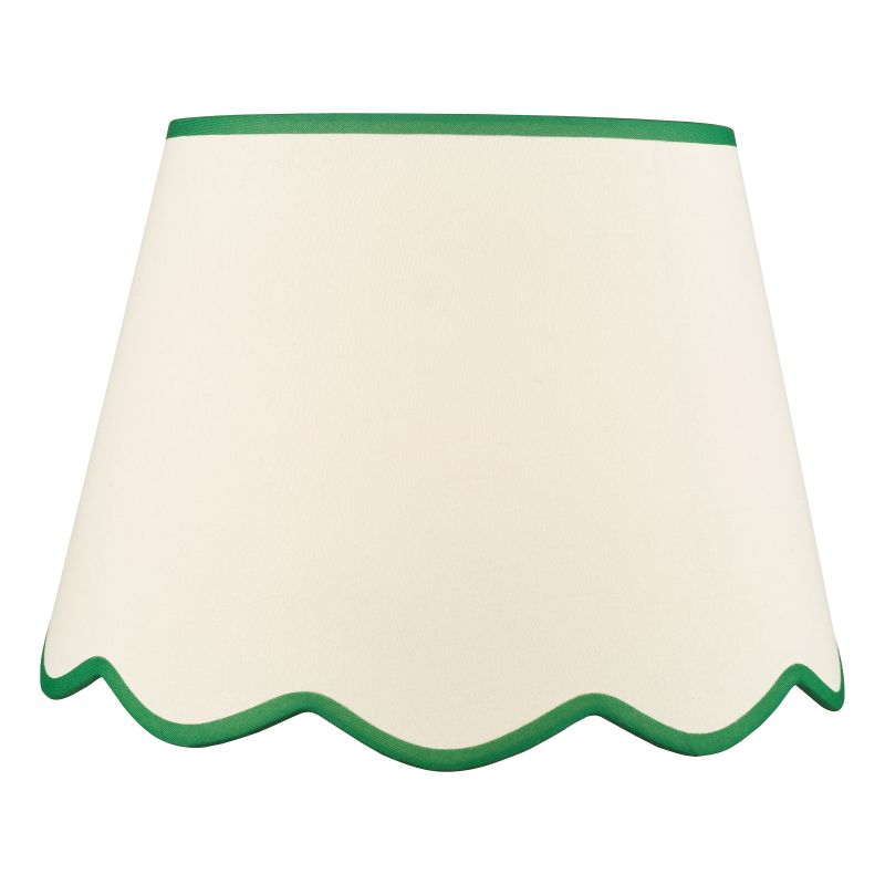 Dar_Vol3-POM1824 - Poma - Shade Only - 45 cm Natural Linen with Green Shade