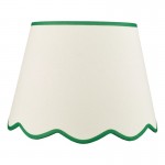 Poma - Shade Only - 45 cm Natural Linen with Green Shade
