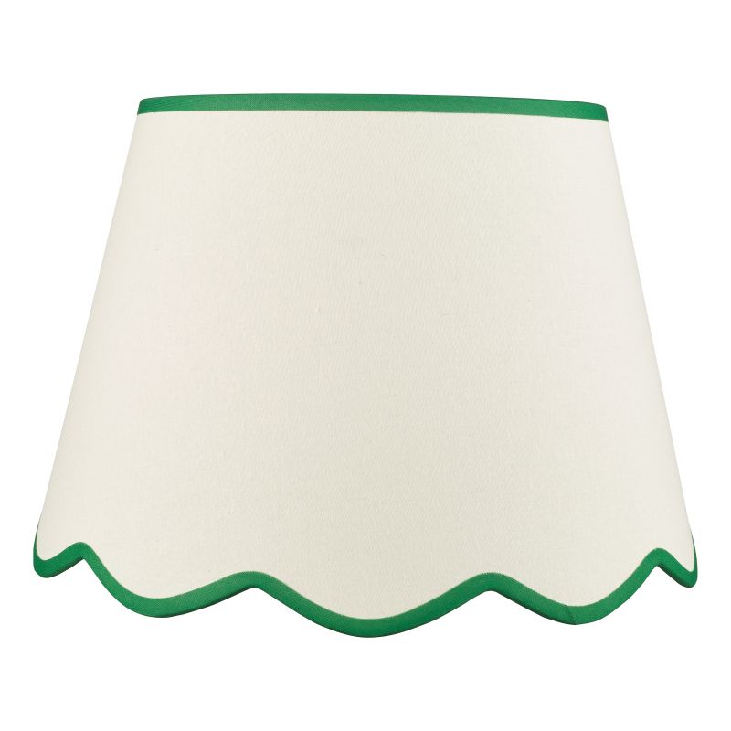 Dar_Vol3-POM1824 - Poma - Shade Only - 45 cm Natural Linen with Green Shade