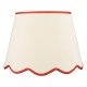 Dar_Vol3-POM1825 - Poma - Shade Only - 45 cm Natural Linen with Red Shade