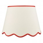 Poma - Shade Only - 45 cm Natural Linen with Red Shade