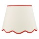 Dar_Vol3-POM1825 - Poma - Shade Only - 45 cm Natural Linen with Red Shade