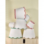 Poma - Shade Only - 45 cm Natural Linen with Red Shade