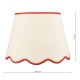 Dar_Vol3-POM1825 - Poma - Shade Only - 45 cm Natural Linen with Red Shade