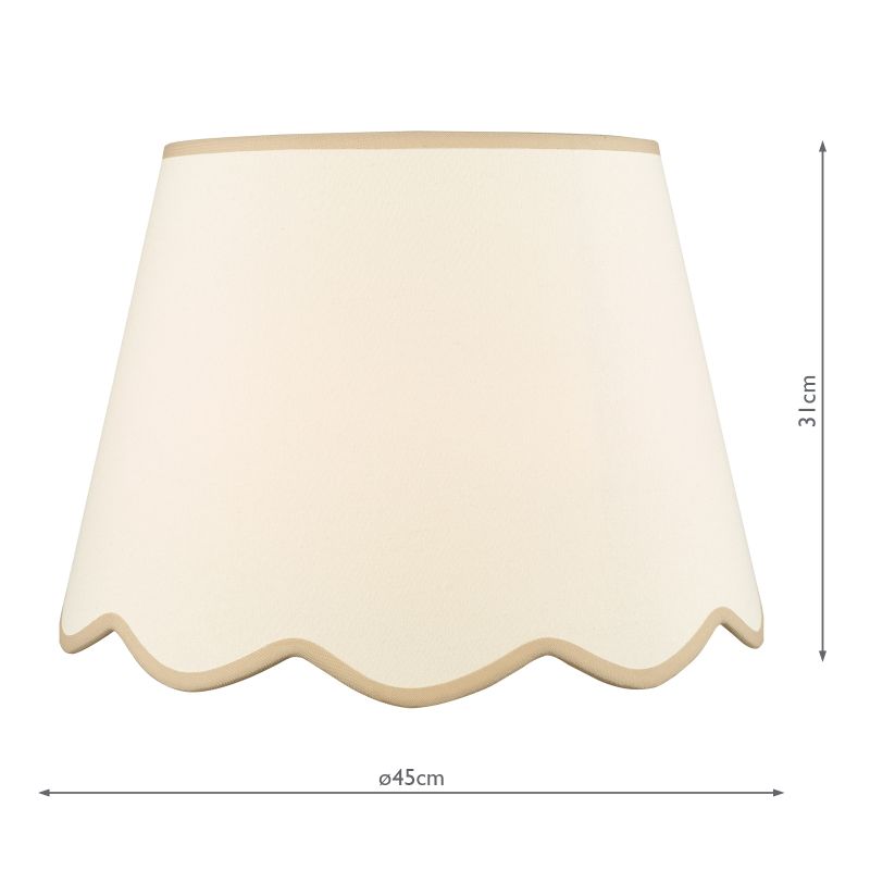 Dar_Vol3-POM1829 - Poma - Shade Only - 45 cm Natural Linen with Taupe Shade
